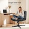 Yssoa Criss Cross Legged Chair with Back No Wheels Office Desk Chair 3A88FNCHAIROFFICELEABLK01 - alternate 8