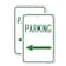 Signmission Parking Sign Left Arrow, 12'' X 18'' 2 Signs, Heavy Gauge Aluminum, 2PK A-1218-2PACK-23365 - alternate 1