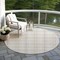 Homeroots 8' Ivory Beige And Brown Round Plaid Washable Indoor Outdoor Area Rug 597113 - alternate 8