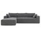 Homeroots 72" Gray Fabric Modular Sleeper Sofa 568307 - alternate 19