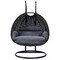 Leisuremod Mendoza Charcoal Wicker Hanging 2 person Egg Swing Chair with Charcoal Cushions MSCCH-53CBU - alternate 10