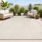 Jonathan Y Hallie High-Low Minimalist Curve Geometric Beige/Cream 5 ft. x 8 ft. Indoor/Outdoor Area Rug SCN100D-5 - alternate 1