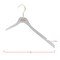 Nahanco 17in High Gloss White Wooden SlimLine Shirt/Dress Hanger w/ Gold Hook, 50PK SL7051750GH - alternate 6