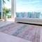 Homeroots 9' X 12' Blush Striped Washable Indoor Outdoor Area Rug 608459 - alternate 9