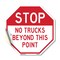Signmission Stop No Trucks Beyond This Point, 10 Inch X 10 Inch, Vinyl Decal OC-D-10-313 - alternate 1