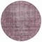 Homeroots 8' Merlot Round Oriental Washable Indoor Outdoor Area Rug 607550 - alternate 9