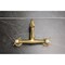 Kingston Brass Two-Handle Wall Mount Bridge Kitchen Faucet, Brushed Brass KS3257BEX - alternate 6