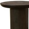 Homeroots 24" Dark Brown Distressed Solid Wood Round Pedestal End Table 605351 - alternate 9