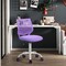 Homeroots Purple and White Adjustable Height Swivel Rolling Office Chair 568075 - alternate 9