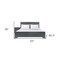 Homeroots Three Piece Charcoal Solid and Manufactured Wood Bedroom Set 569378 - alternate 8