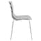 Leisuremod Astor Plastic Dining Chair with White Steel Base Water Ripple Design in Transparent Black ACW-20TBL - alternate 10