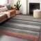 Homeroots 5' X 8' Pale Aqua Copper And Taupe Striped Washable Indoor Outdoor Area Rug 618263 - alternate 9