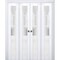 Sartodoors Sliding Closet Double Bi-fold Doors White Solid Core Modern Interior VEREGIO7339DBF-WS-96 x 84 (4* 24x84) - alternate 1