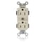 Leviton Straight Blade Receptacle, 5-15R, 15 A, 125V AC, Flush Mount, Self-Grounded M5262-2ST - alternate 1