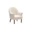 Homeroots 33" Cream And Brown Linen Arm Chair 534140 - alternate 9
