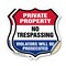 Signmission Private Property Shield Sign No Trespass, 6 inch X 6 inch, Vinyl Decal, 2PK SHI-D-2PACK-6-453 - alternate 1