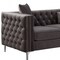 Homeroots 86" Dark Gray Velvet Sofa With Silver Legs 318845 - alternate 5