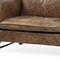 Homeroots 84" Dark Brown Rustic Leather Sofa 607319 - alternate 5