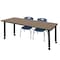 Regency Kee Mobile Adjustable Classroom Table W/ 2 Andy Mobile Chairs, 72 in W, 24 in L, Noble Oak MT7224NOAPCBK45NV - alternate 1