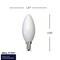 Bulbrite LED Filament, 5 Watt Dimmable B11 Light Bulb, Milky Glass Finish, E12 Base, 4000K, 500 Lumens, 4PK 862310 - alternate 9