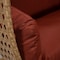 Leisuremod Mendoza Light Brown Wicker Hanging 2 person Egg Swing Chair with Cherry Cushions MSCLBR-53CHR - alternate 10