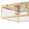 Jonathan Y Grayson 12 in. 2-Light Bohemian Farmhouse Iron/Glass LED Flush Mount, Brass Gold/Clear JYL9501C - alternate 11