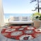 Homeroots 8' Red Ivory And Salmon Round Southwestern Washable Indoor Outdoor Area Rug 615166 - alternate 7
