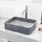 Vigo Segovia Gothic Gray Concreto Stone 16 in. L x 12 in. W x 4 in. H Rectangular Vessel Bathroom Sink VG04064 - alternate 7