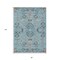 Homeroots 8' X 10' Sky Blue Gray And Charcoal Floral Washable Indoor Outdoor Area Rug 605488 - alternate 9