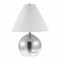 Jonathan Y Louisa 22.5" Mid-Century Modern Round Glass/Iron Pleated Shade LED Table Lamp, Smoke Gradient/Chrome JYL1139A - alternate 8