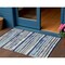 Homeroots 3' X 5' Navy Blue Beige And Ivory Striped Washable Indoor Outdoor Area Rug 598908 - alternate 1