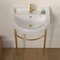 Whitehaus Collection 22 in Console Sink With Semi-Circular Bowl, Single Faucet Drilling, Brass Leg Supports and Overflow WHV022-L32-1H-B - alternate 7