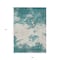 Homeroots 9' X 12' Teal Blue Ivory And Gray Abstract Washable Indoor Outdoor Area Rug 599524 - alternate 9