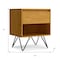 Homeroots 24" Oak Solid Wood Two Drawer Nightstand 640743 - alternate 8