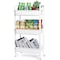 Simple Deluxe Rolling Storage Cart, 3 Tier Slim Mobile Shelving Unit 360 Deg Rotating Wheel Lockable Utility Cart 3A10HICART16113003W - alternate 9