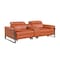 Homeroots 90in Orange and Black Italian Leather Power Reclining Loveseat With Storage 720563 - alternate 8