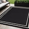 Homeroots 5' X 7' Black And Ivory Indoor Outdoor Area Rug 545489 - alternate 9