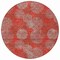 Homeroots 8' Red Gray And Silver Round Polka Dot Washable Indoor Outdoor Area Rug 614703 - alternate 6