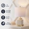 Jonathan Y Cleo 21.5 in. Transitional Glam Square Ginger Jar Ceramic and Metal LED Table Lamp, Yellow/White JYL3043B - alternate 10