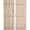 Ekena Millwork Rustic Three Board Spaced Board-n-Batten Riverwood Faux Wood Shutters, 17 1/2W x 76H, PR SHUBSS17X76RWPR - alternate 1