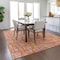 Homeroots 9' X 12' Orange Pink And Beige Abstract Washable Indoor Outdoor Area Rug 602585 - alternate 9
