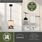 Vaxcel Acadia Bronze Rustic Mini Pendant Ceiling Light White Linen Shade Deer and Tree P0417 - alternate 9