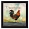 Homeroots Raleigh the Rooster Black Framed Print Wall Art 404828 - alternate 1