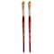 Princeton Velvetouch Angle Shader Brush, Synthetic Bristles, Short Handle Mixed Media, Size 1/2 inch, 2PK P3950AS050 - alternate 1