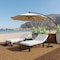 Leisuremod Chelsea Modern Outdoor Chaise Lounge Chair With Green Cushions CLBL-77LGR - alternate 10