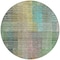 Homeroots 8' Green Gold And Teal Blue Round Abstract Washable Indoor Outdoor Area Rug 588428 - alternate 8