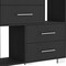 Homeroots 35" Black Four Drawer Dresser With Open Cubby Space 544009 - alternate 9