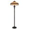 Homeroots 61" Bronze 2-Light Traditional Floor Lamp, Purple and Ivory Abstract Tiffany Glass Empire Shade 526315 - alternate 5