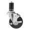 Service Caster 4'' SS Hard Rubber Swivel 1-5/8'' Expanding Stem Caster with Brake SCC-SSEX20S414-HRS-TLB-158 - alternate 1