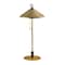 Homeroots 20" Black and Gold Metal Two Light Candlestick LED Table Lamp With Brass Cone Shade 524637 - alternate 1